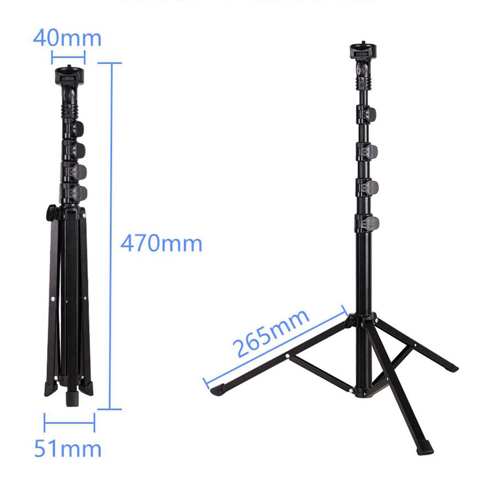 Black Phone Tripod 63 inches Extendable Selfie Stick Tripod Stand Holder