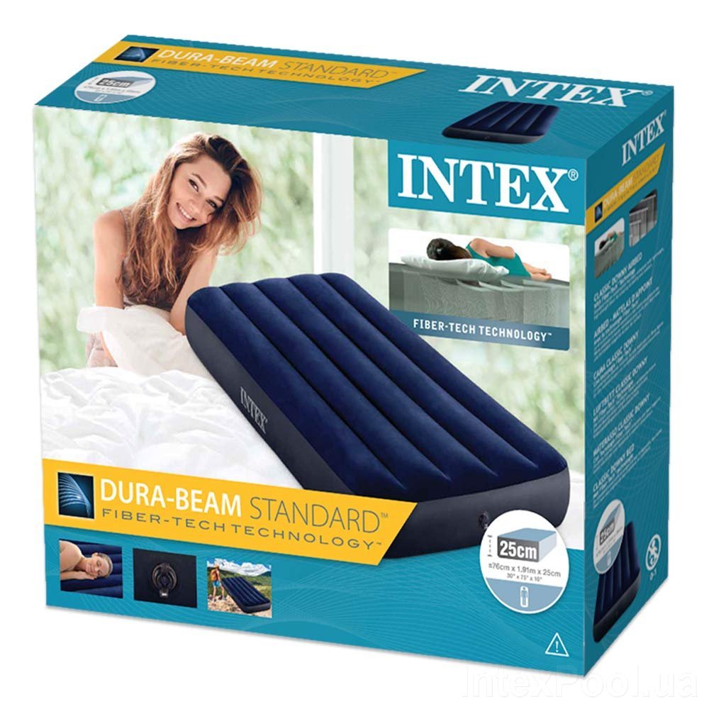 Đệm hơi đơn công nghệ mới 76cm Intex 64756 (Kèm bơm điện hút xả 2 chiều)