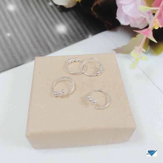 Bông tai bạc nhỏ CỰC DỄ THƯƠNG khuyên tai nữ thiết kế nhẹ nhành, tỉ mỉ đến từng chi tiết