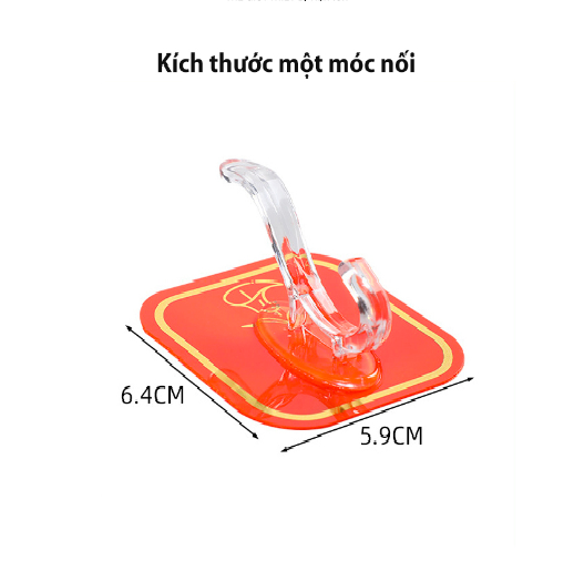 Móc Dán Tường Gấp Khúc Siêu Dính Không Cần Khoan Tường, Thanh 6 Móc Treo Đồ Tiện Lợi, Có Thể Cắt Rời GD763-6Khuc