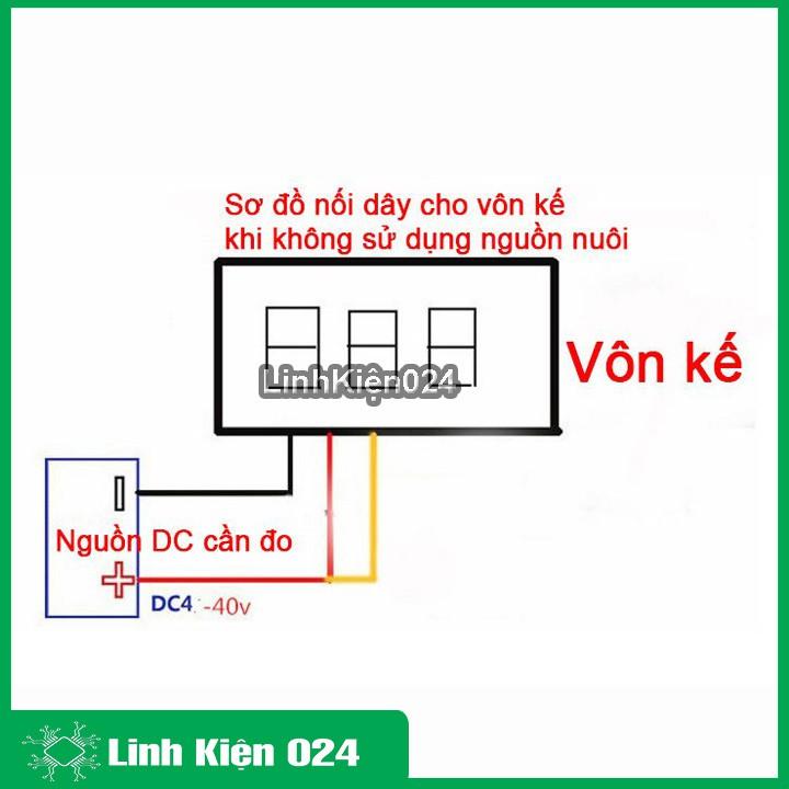 Vôn Kế Điện Tử 0.28 Inch 0-100VDC