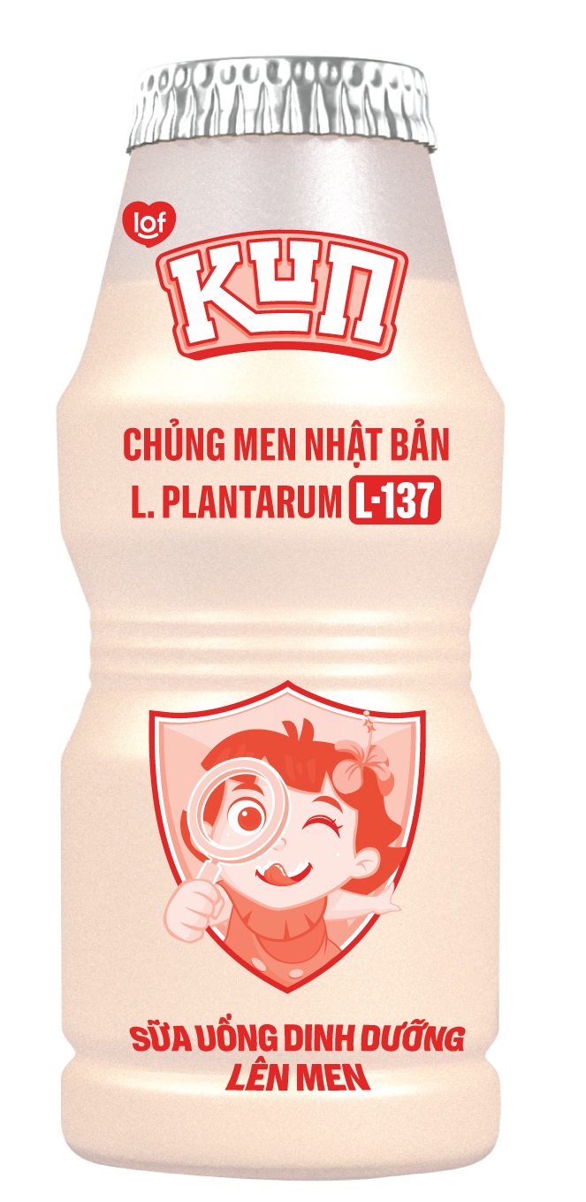 Thùng 48 chai Sữa chua uống KUN dinh dưỡng lên men Có đường 100ml
