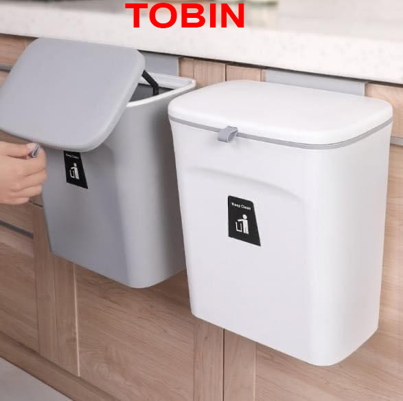 Thùng rác thông minh cài tủ bếp dán nhà vệ sinh TOBIN