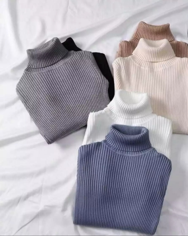 Áo len gân cổ lọ cao cấp QC loại 1