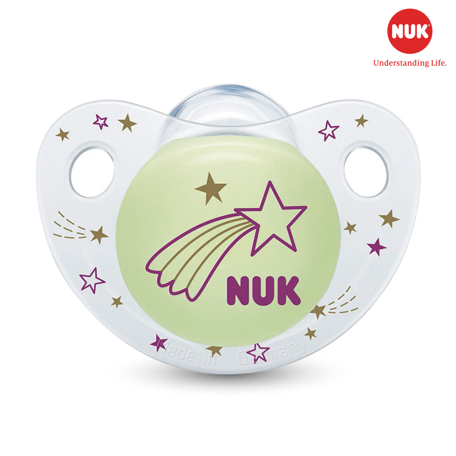 BỘ 2 TI GIẢ NUK NIGHT/DAY SILICONE 0-6M