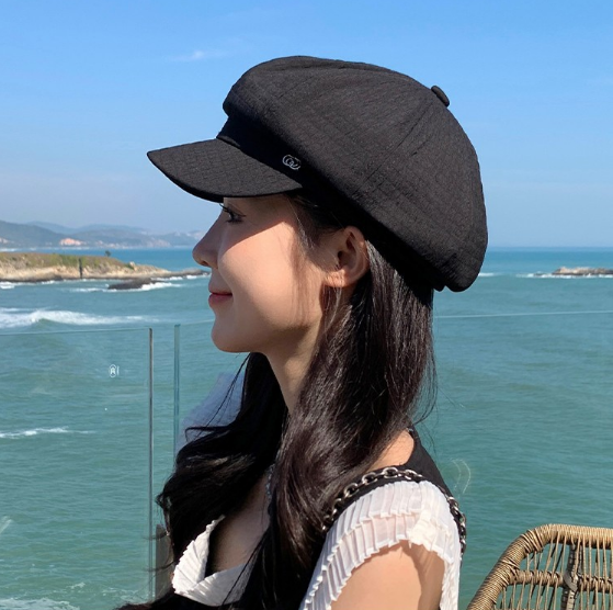 Mũ nữ có vành phong cách Hàn mới , nón hải quan nữ cao cấp