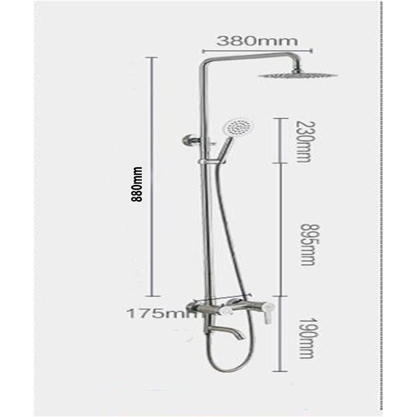 Bộ sen cây tắm đứng nóng lạnh OS802 tay sen tròn chất liệu Inox 304