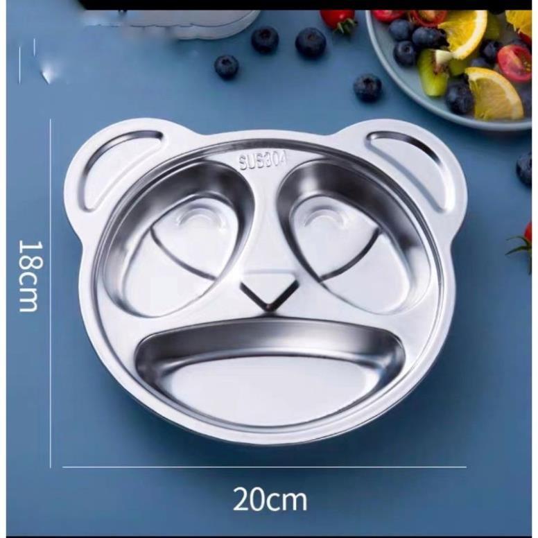 Khay cơm,khay ăn dặm cho các bé inox 304 cao cấp 100%