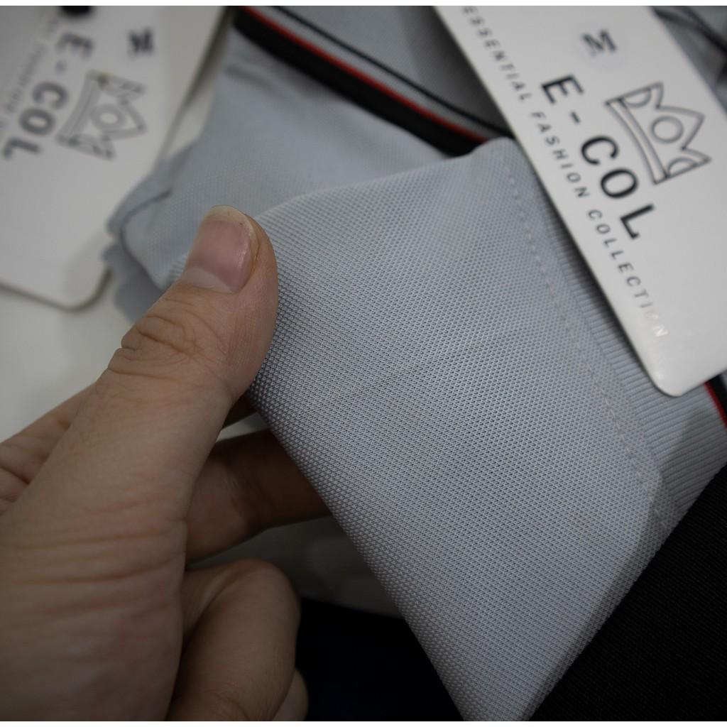 Áo thun Polo nam trơn cổ bẻ vải cá sấu Cotton