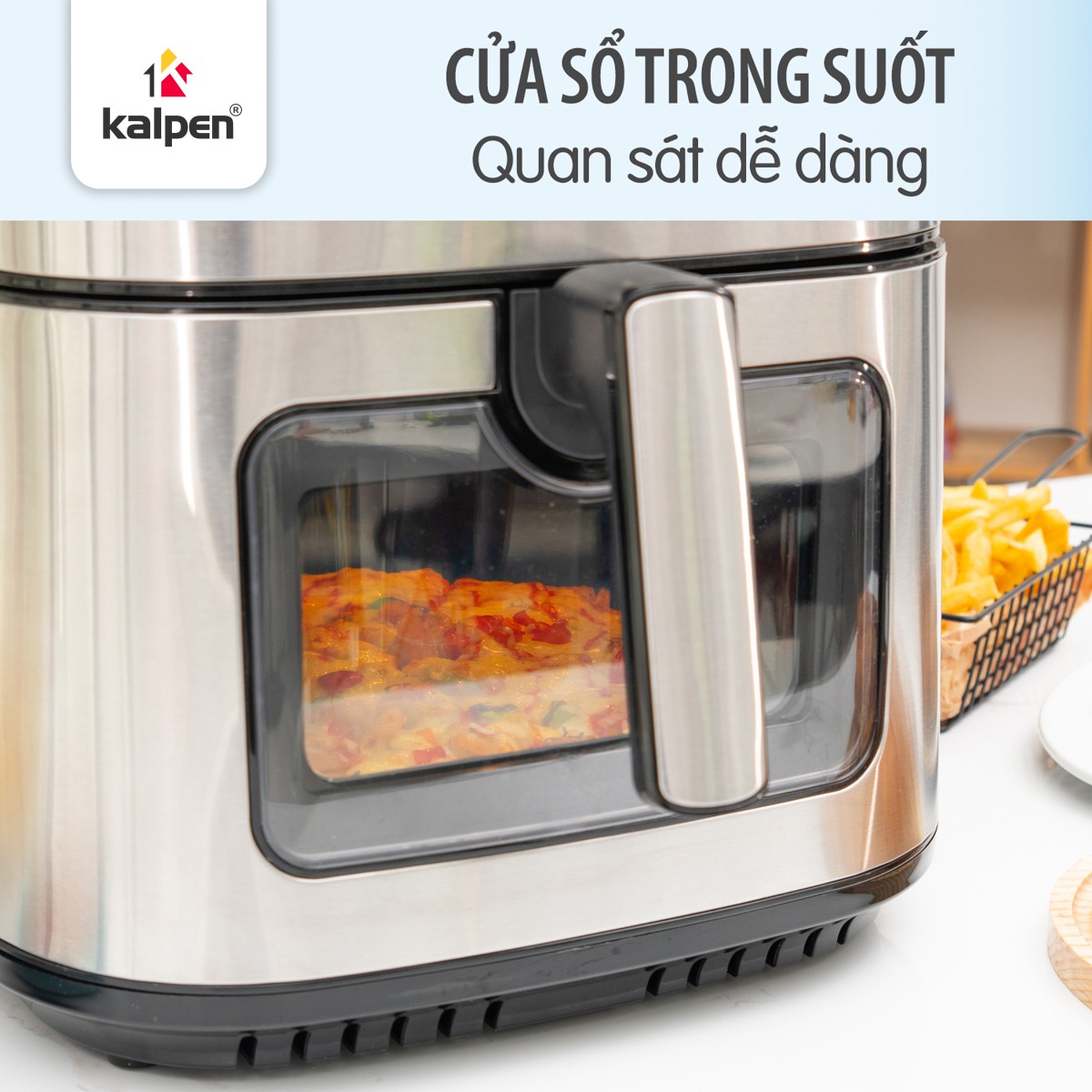 Nồi chiên không dầu Kalpen F2 dung tích 12L, công suất 2000W chuẩn Đức - Hàng chính hãng