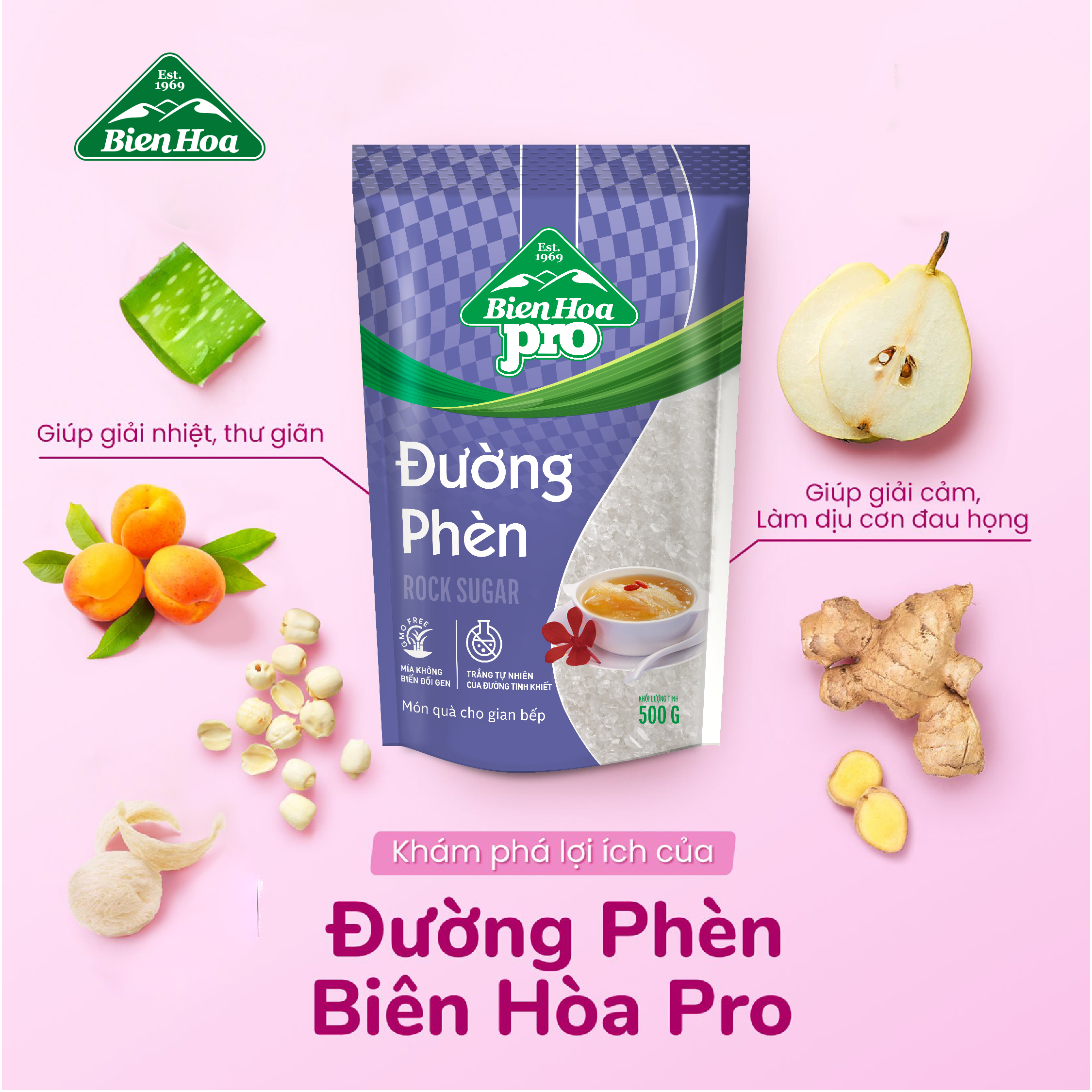 Đường Phèn Biên Hòa Pro 500 Gram/túi