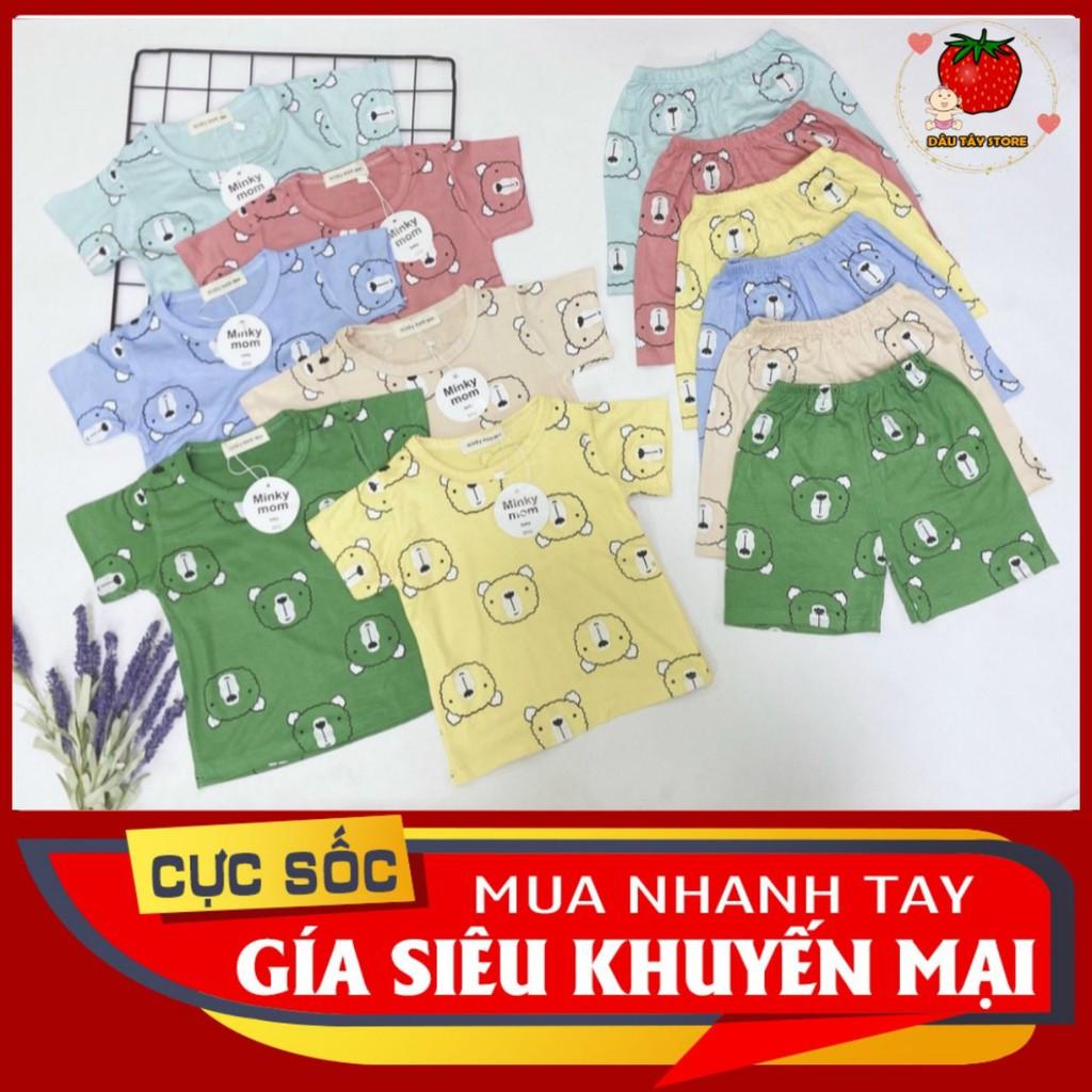 Đồ Bộ Bé Trai, Bé Gái Minky Mom Vải Thun Lạnh, Bộ Cộc Tay Cho Bé Mặc Nhà, Bộ Quần Áo Trẻ Em Dễ Thương Mùa Hè DTST2021