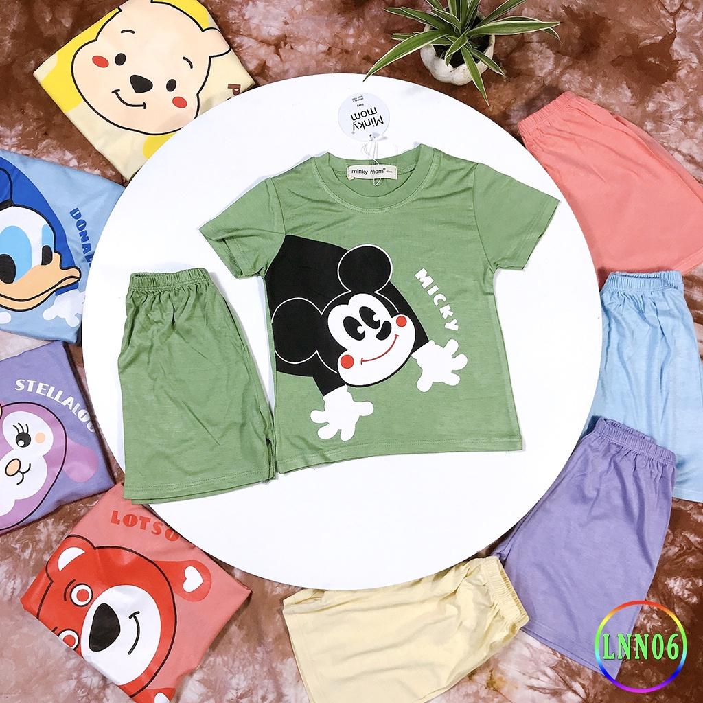 Bộ Cộc Tay Cho Bé LNN06 Đồ Bộ Thun Lạnh Cao Cấp Mềm Mịn Thoáng Mát Dễ Chịu, Thoải Mái Cho Bé