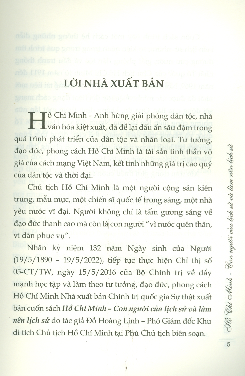 Hồ Chí Minh - Con Người Của Lịch Sử Và Làm Nên Lịch Sử