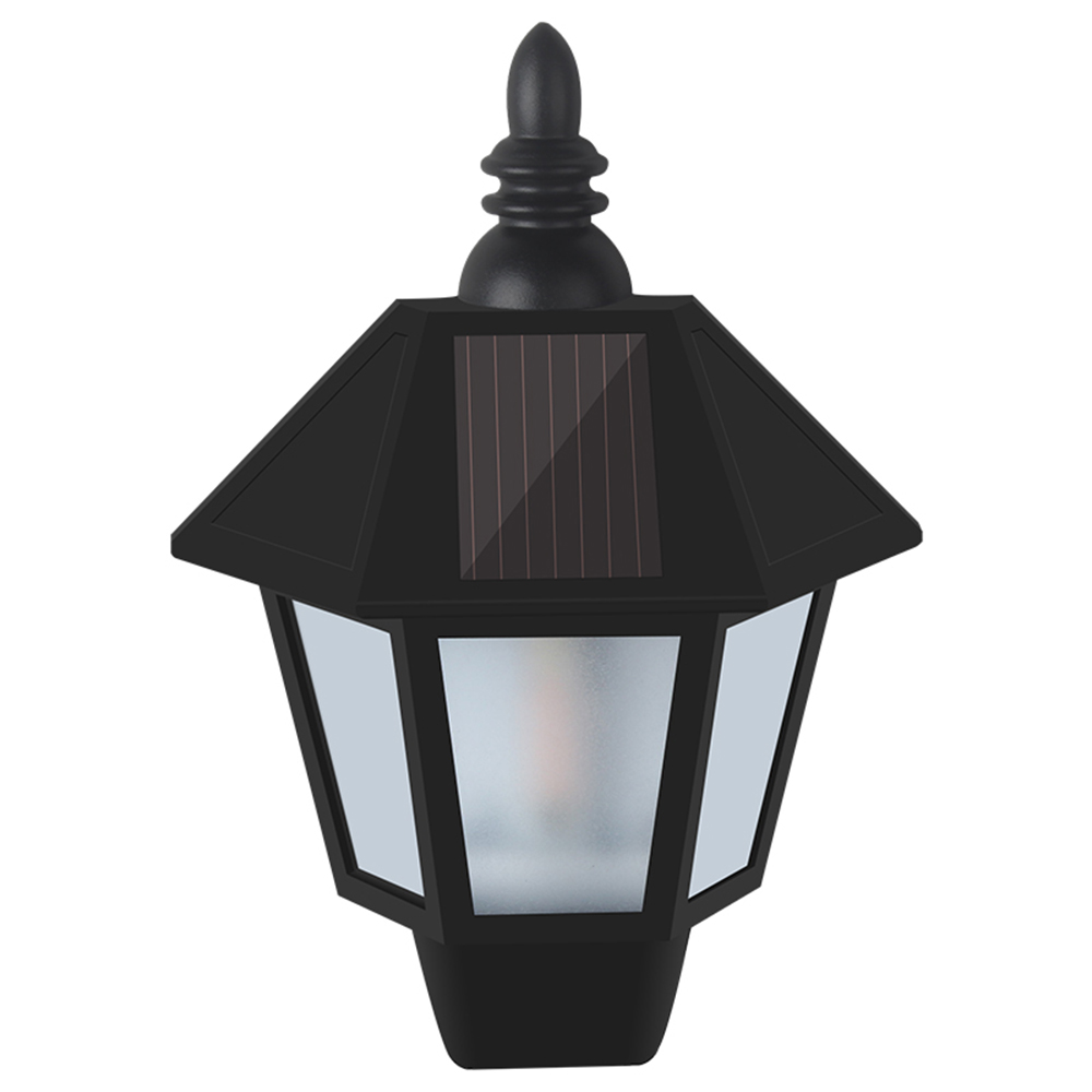Đèn LED năng lượng mặt trời, hình lục giác, treo tường, phong cách cổ điển