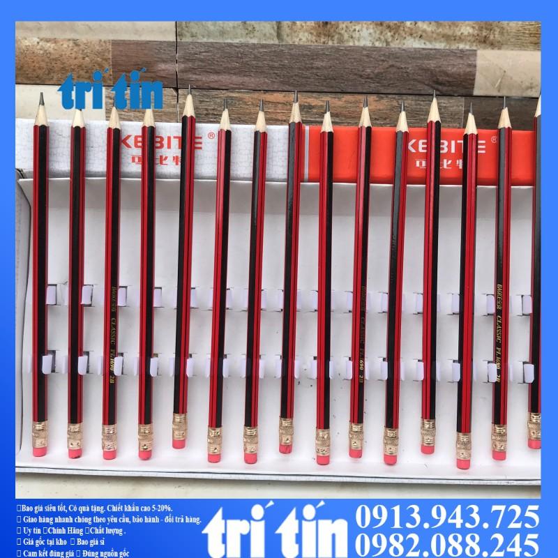 Bút chì gỗ 2B/HB thân lục giác kèm tẩy Classic BAOKE
