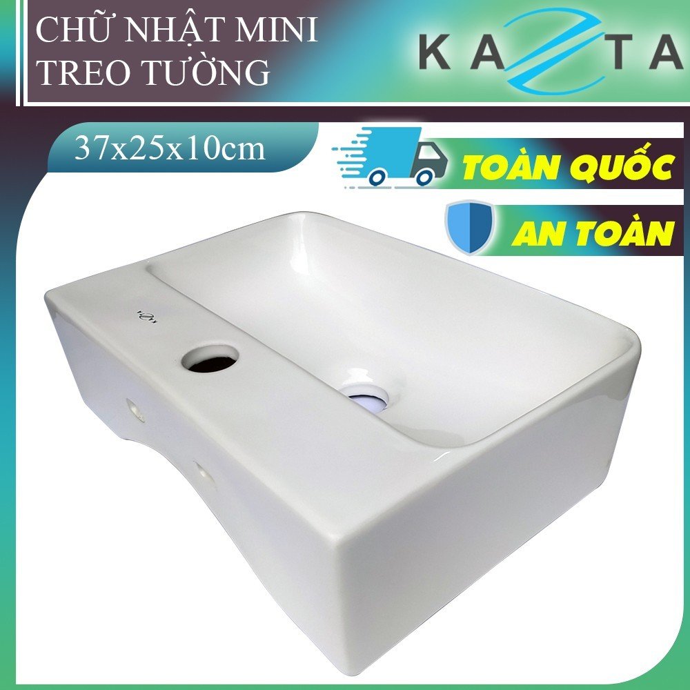 Lavabo Treo Tường Chữ Nhật Mini Cỡ Nhỏ KAZTA KZ-CL177