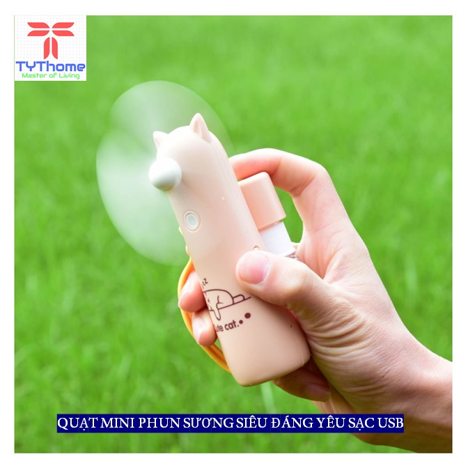 QUATJ MINI KÈM BÌNH PHUN SƯƠNG SIÊU MÁT - HÀNG CHÍNH HÃNG