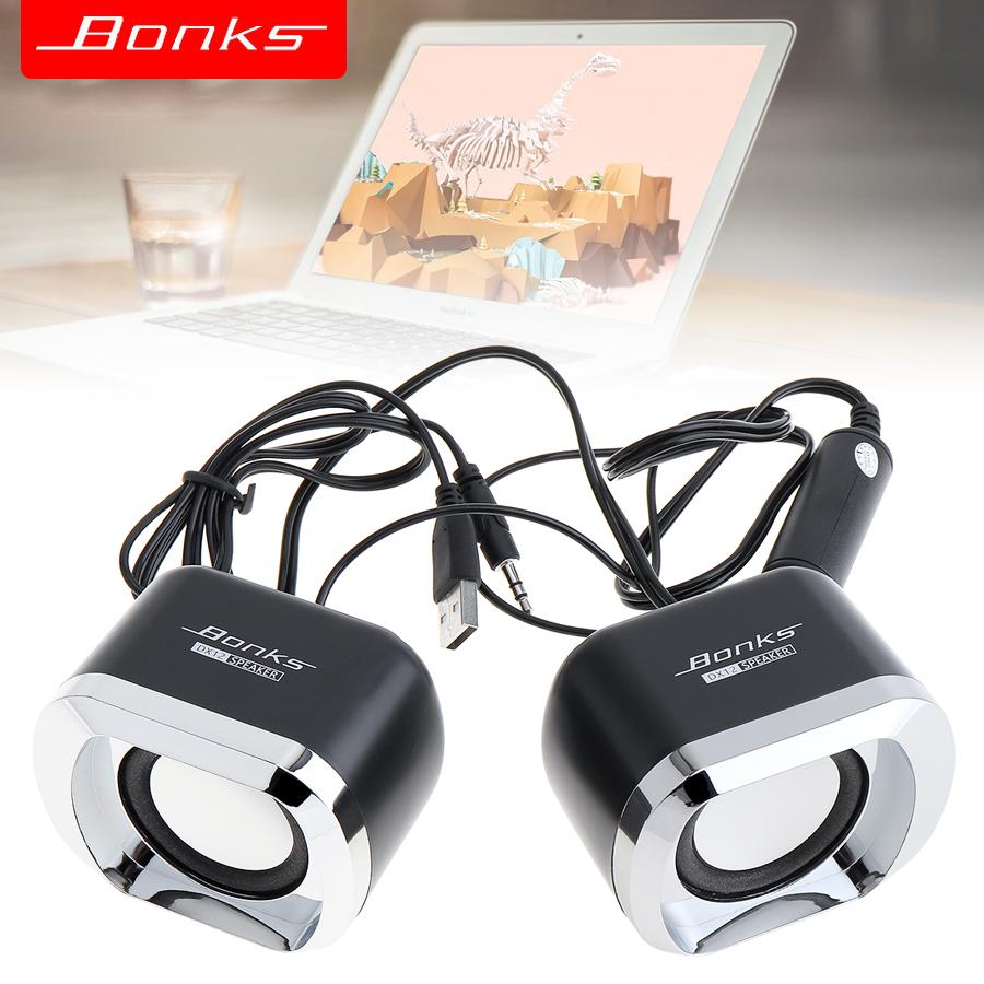 Loa siêu trầm di động Bonks DX12 USB2.0 Loa nhỏ có phích cắm âm thanh 3,5 mm và phích cắm nguồn USB cho máy tính để bàn, máy tính xách tay, máy tính xách tay, điện thoại MP3 Color: Color-White
