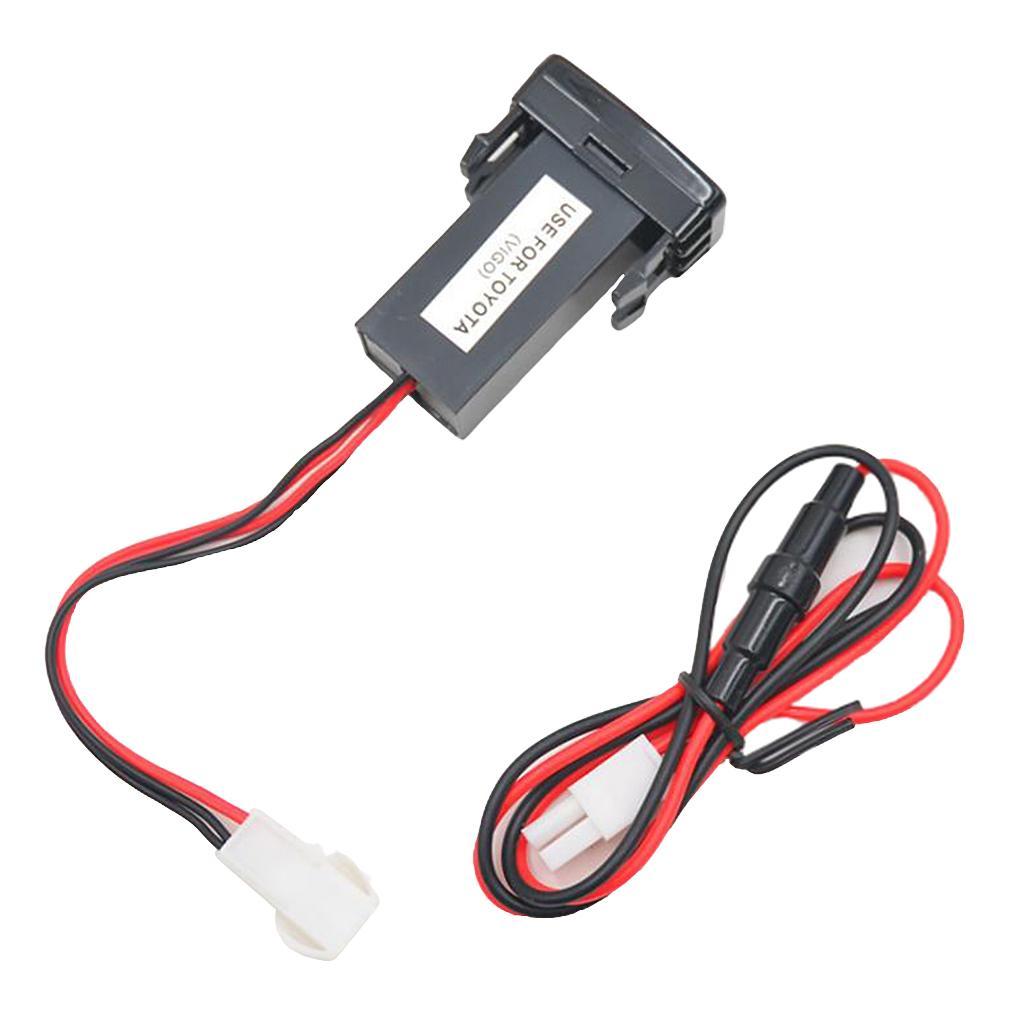 12V 5V Dual USB 2.1A Mp3 Charger Audio Socket Module For