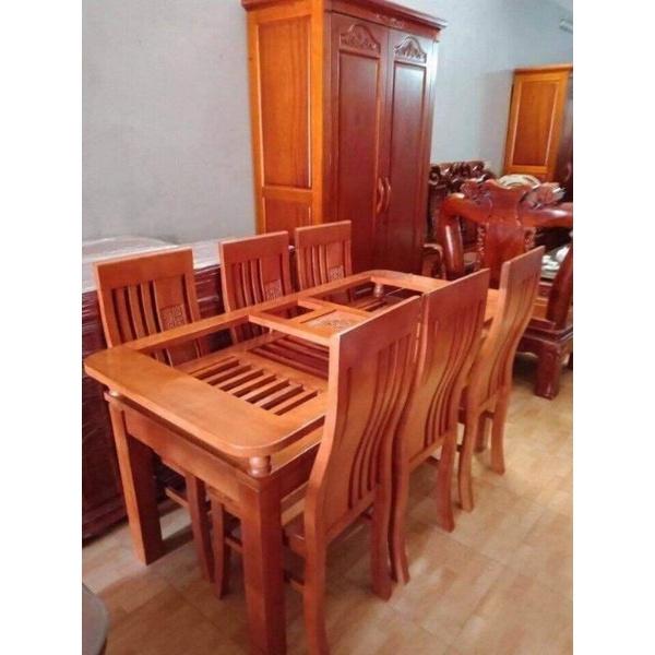 Bộ bàn ăn gỗ sồi nga- NỘI THẤT BÌNH LONG 0988-352-210