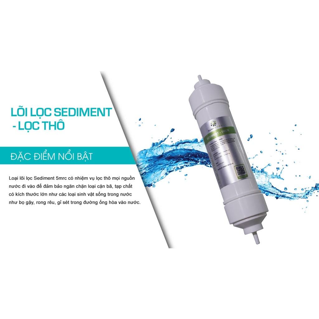 Lõi đúc Sediment 5 Micron Nano Geyser, Lõi lọc nước số 1 máy RO lõi đúc - Hàng Chính Hãng