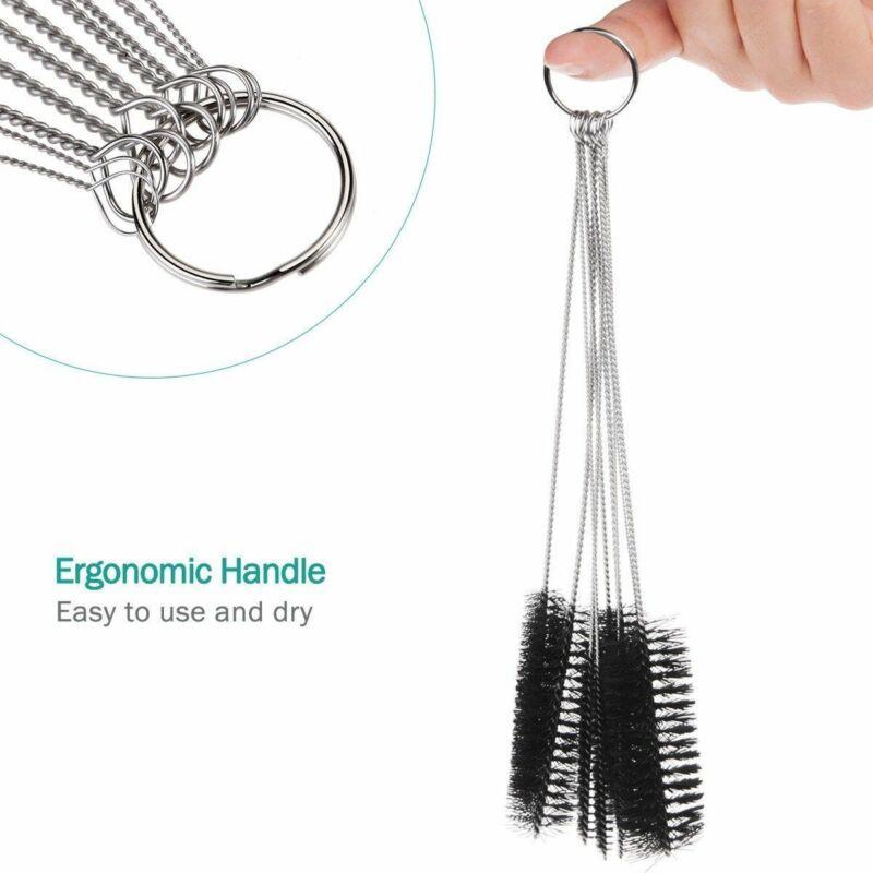 1 cái Cọ làm sạch chai lọ nhỏ dài ống hút ly nhỏ Dụng cụ làm sạch nhà bếp 10pcs set.