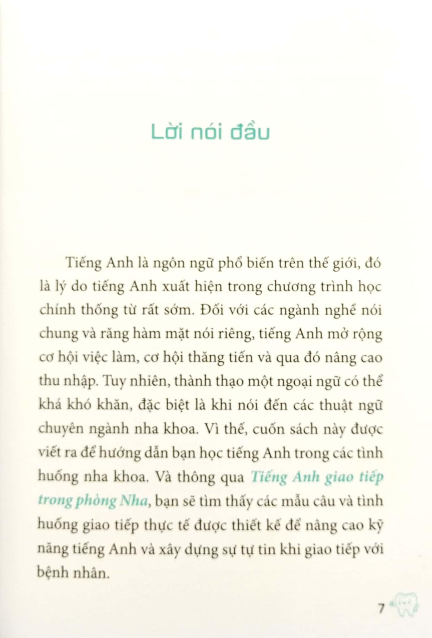 Tiếng Anh Giao Tiếp Trong Phòng Nha