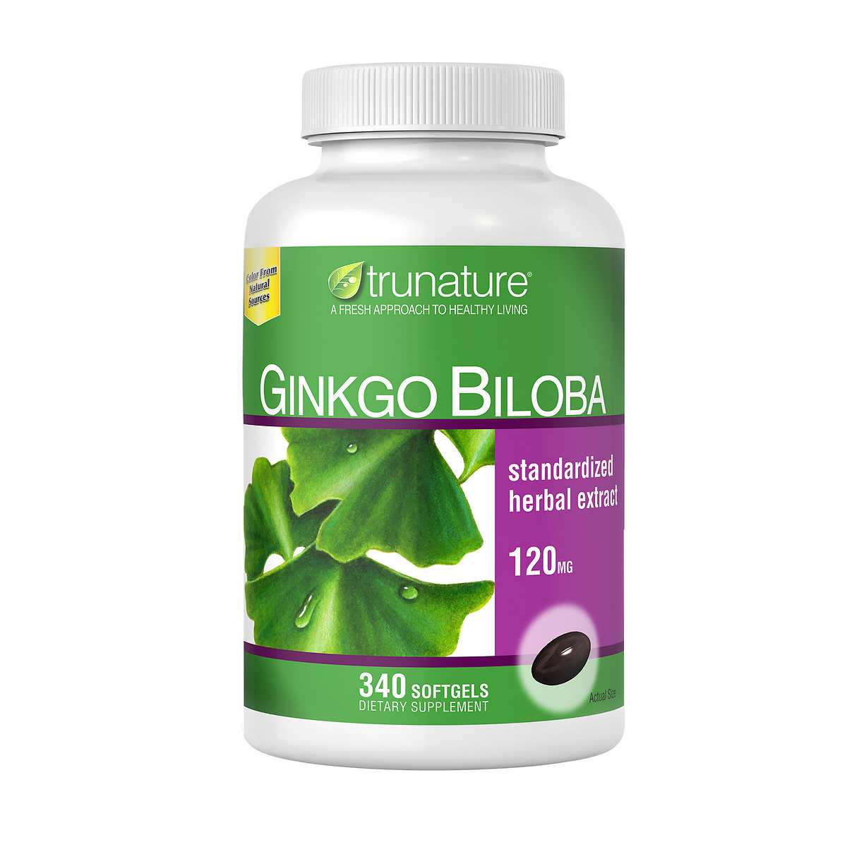 Viên uống bổ não Trunature Ginkgo Biloba 340 Viên - Mẫu 2020