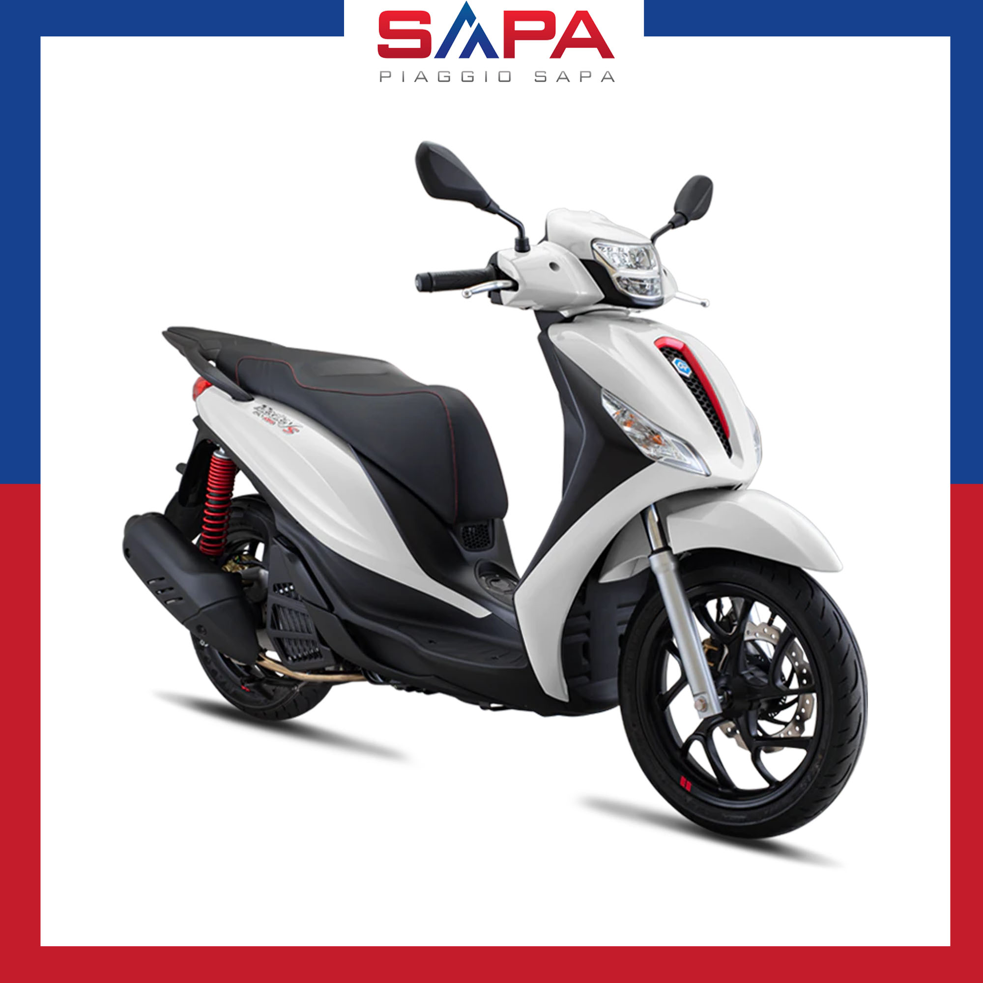 Xe Tay Ga Piaggio Medley S 125 Màu Trắng Bianco Luna