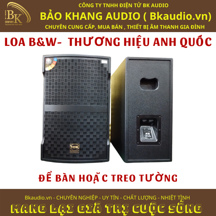 Loa nghe nhạc và karaoke JK-12. Sản phẩm đến từ thương hiệu B&W . Msp : SPL-06.JK12