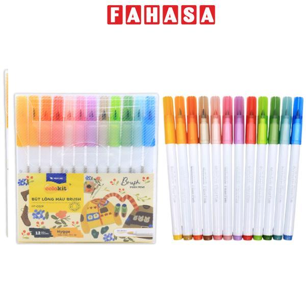 Vỉ 12 Bút Lông Màu Đầu Brush - Hygee - Colokit FP-C019