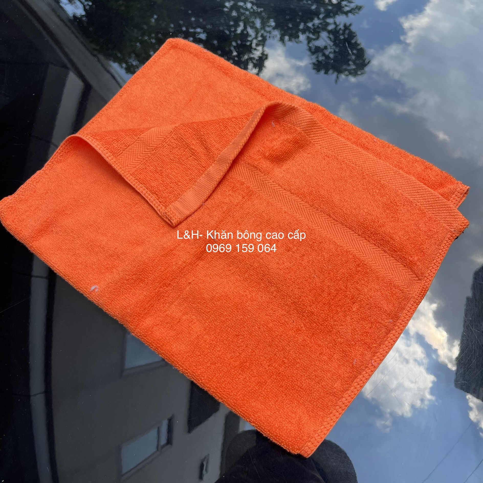 Khăn lau đầu cotton, khăn lau tóc nhiều màu, kt 34*80cm