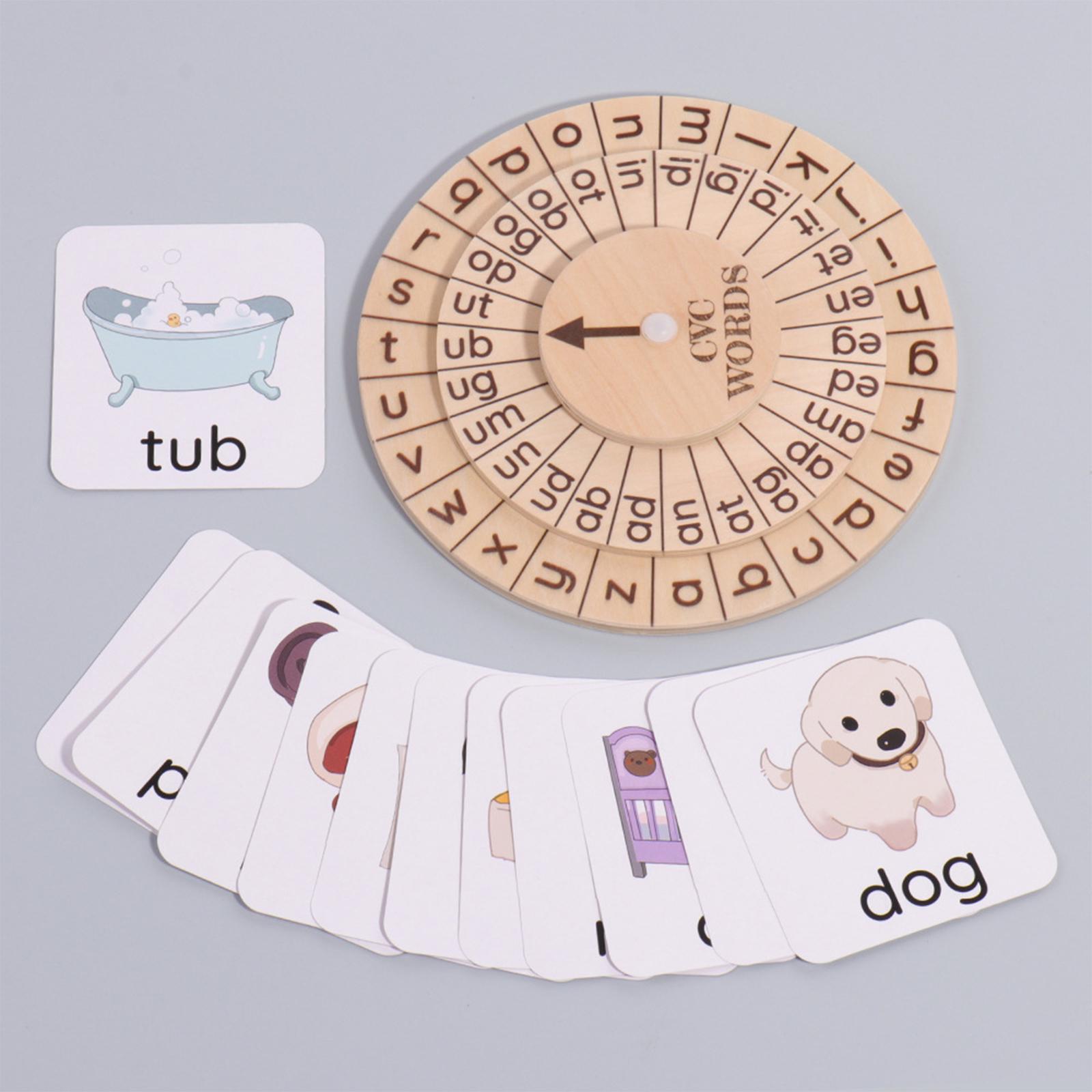 Montessori Alphabet Learning Toy Early Educational Toys Matching Game Spelling with Cards for Children Kids Toddlers Holiday Gifts