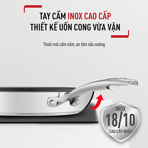 Chảo chiên Inox Tefal Duetto Plus (24cm/26cm/28cm) - Hàng chính hãng