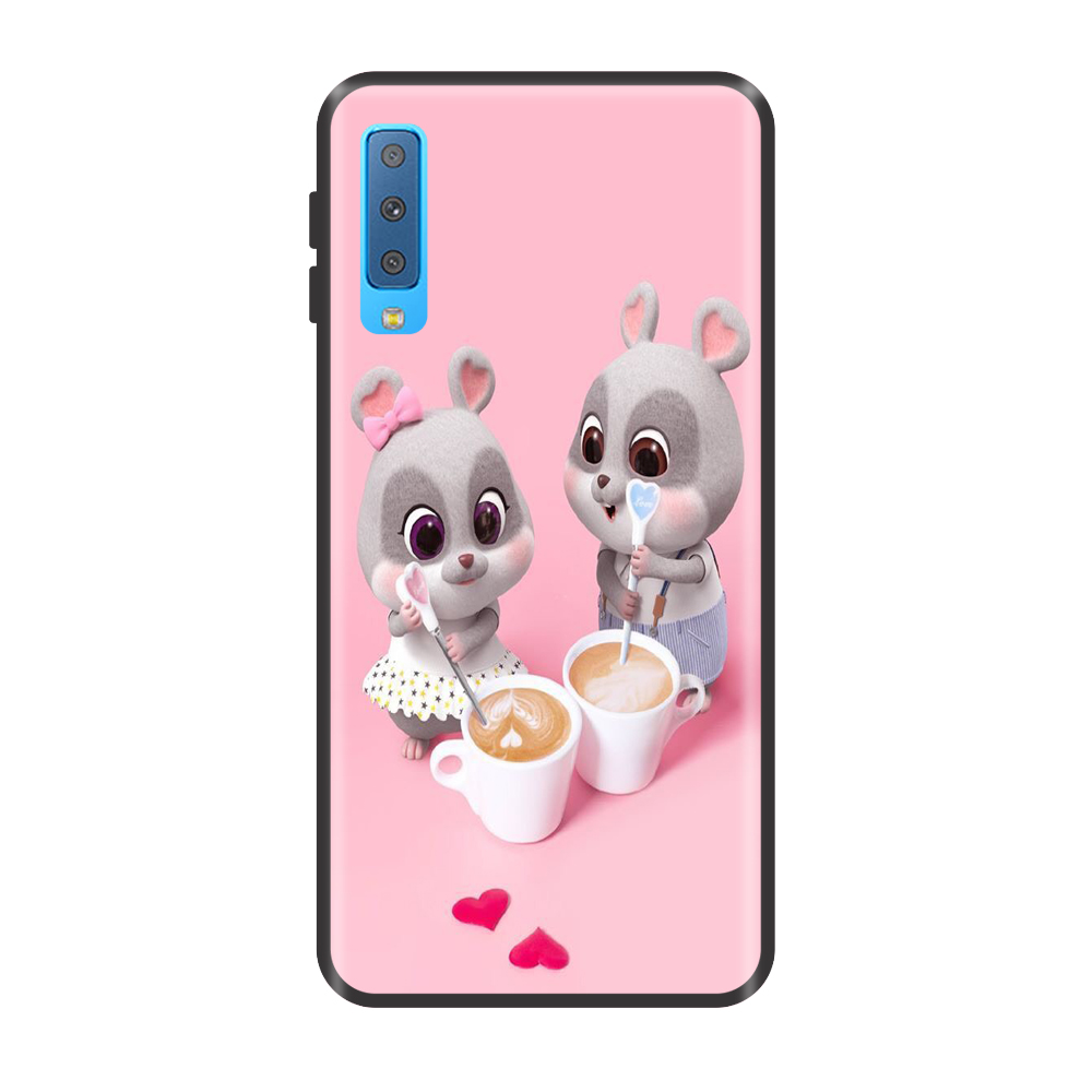 Ốp lưng cao cấp cho điện thoại SAMSUNG A7 2018 in hình Chuột Tình Yêu - Hàng chính hãng