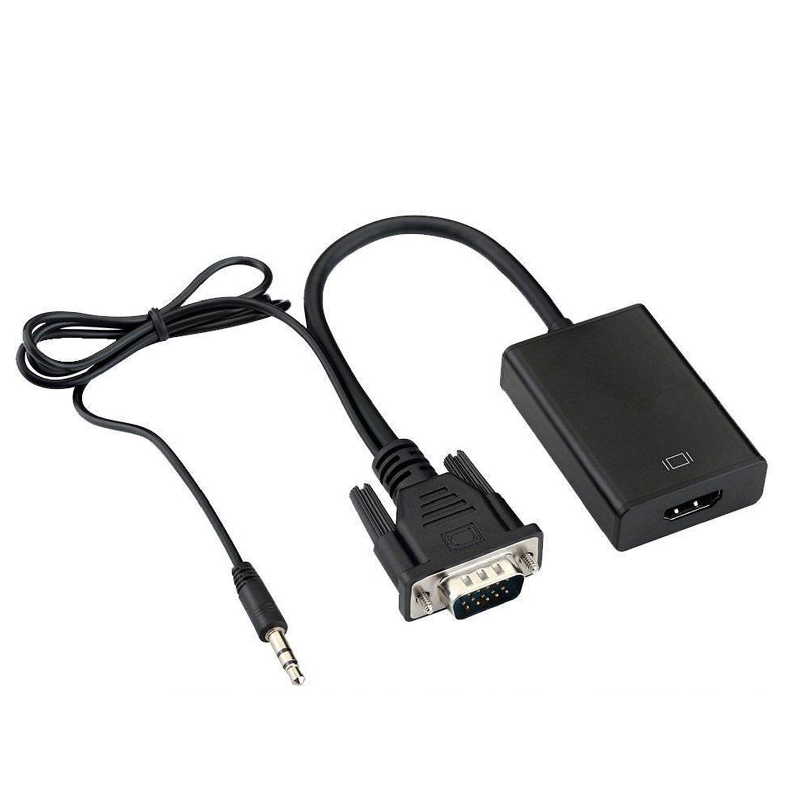 VGA to HDMI Converter Adapter VGA to HDMI for Computer Mobile Phones Black