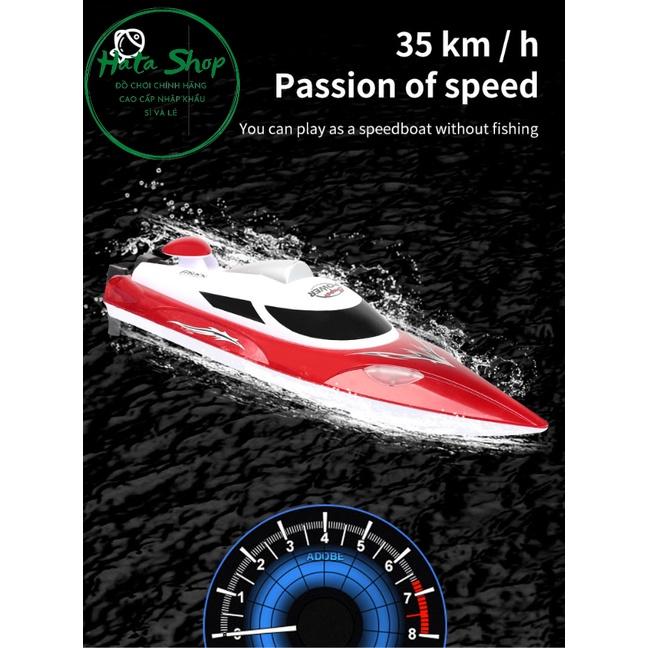 Tàu cano đánh cá HJ809 Fishing Boat điều kiển từ xa pin 7.4V 3000mAh tốc độ 35km/h 2.4GHz Radio Control tàu cao tốc pin