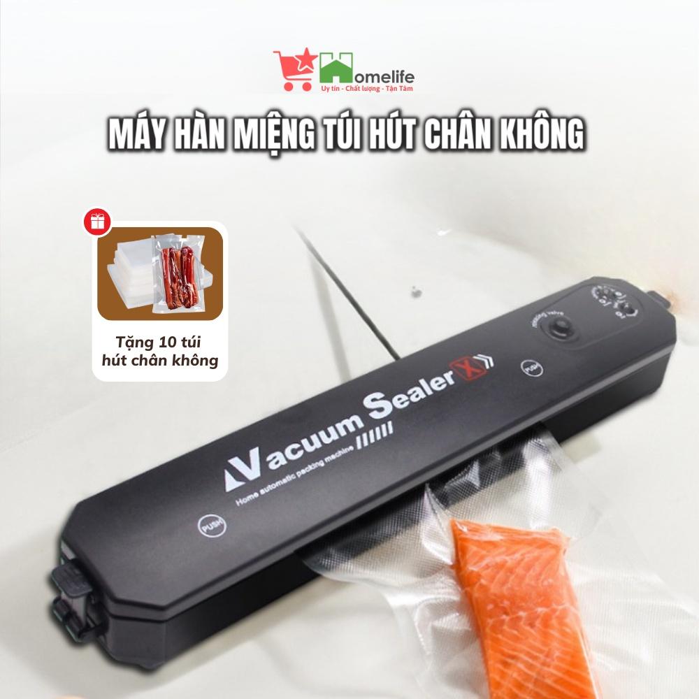 Máy Hút Chân Không Kèm Hàn Miệng Túi Vacuum Sealer Bảo Quản Thực Phẩn Tiện Lợi Cho Nội Trợ Tặng Kèm Túi Hút
