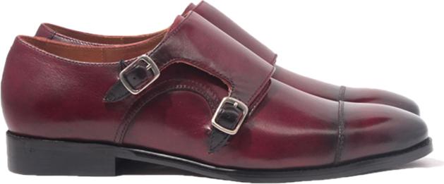 Giày Tây Nam Công Sở Khoá Cài Banuli  Da Bê Italian Double Monk Strap H1DS3 (Da Veg Itali Mềm Dẻo, Đế Siêu nhẹ, Bảo Hành Trọn Đời)