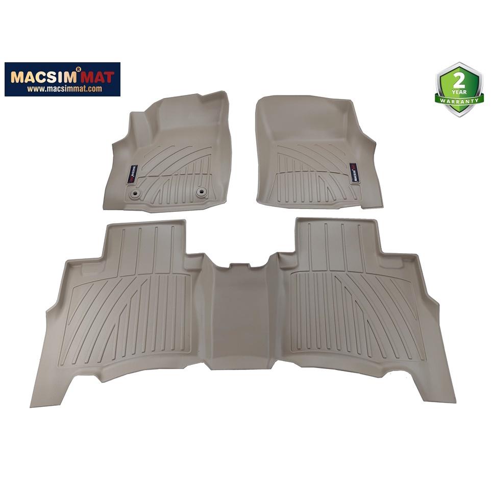Thảm lót sàn xe ô tô Toyota Fortuner 2008-2016 Nhãn hiệu Macsim chất liệu nhựa TPV cao cấp màu đen, màu be - 3