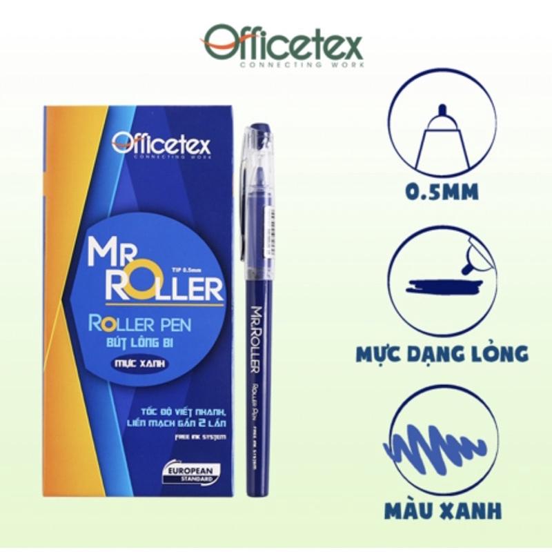 Bút lông bi Officetex mực xanh Mr.Roller OT-RP0001BU