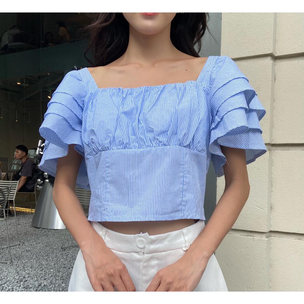 Áo croptop tay kiểu nữ - Lovadova 22B06C001