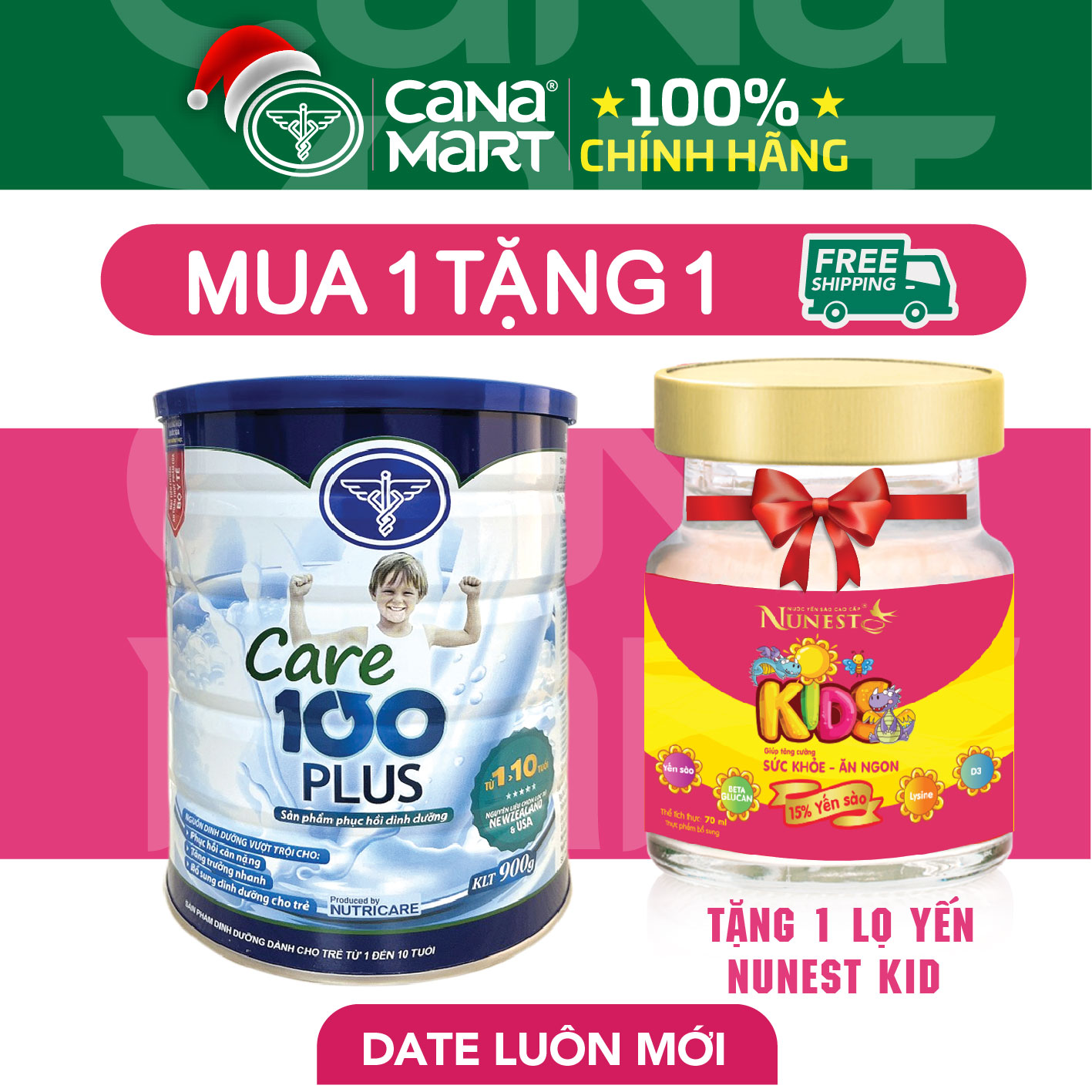 Sữa Bột Nutricare Care 100 Plus Phục Hổi Dinh Dưỡng Cho Trẻ Biếng Ăn 900G
