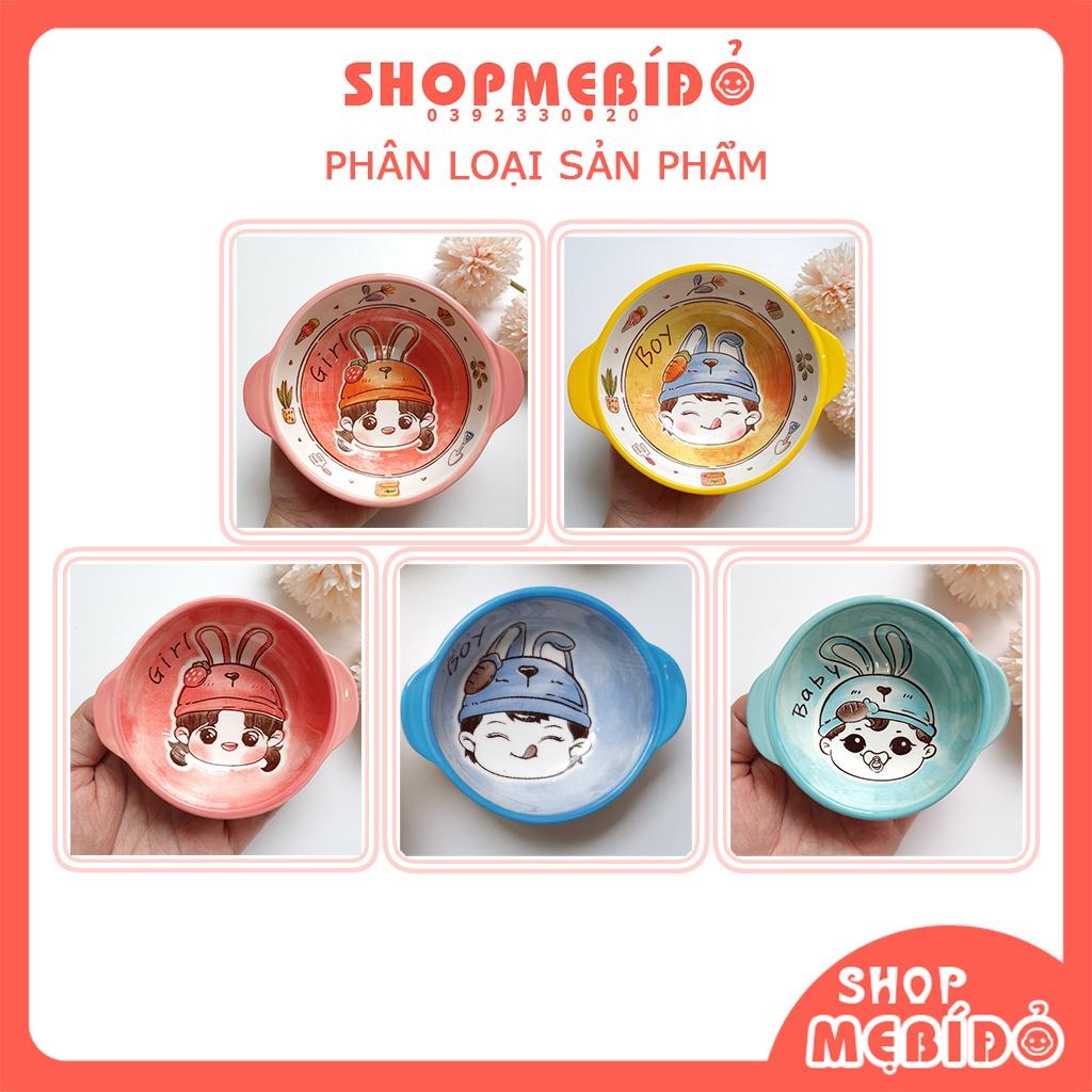 Bát Ăn Dặm Gốm Sứ Bát Ăn Cơm Bé Trai Bé Gái Decor Dễ Thương Cho Bé Shop Mẹ Bí Đỏ T76
