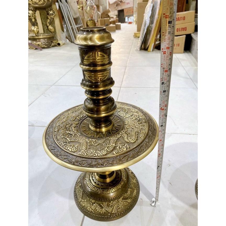 NẾN ĐỒNG PHONG THỦY CAO 45 CM X 26 CM NẶNG 9.4 KG CHẤT LIỆU BẰNG ĐỒNG