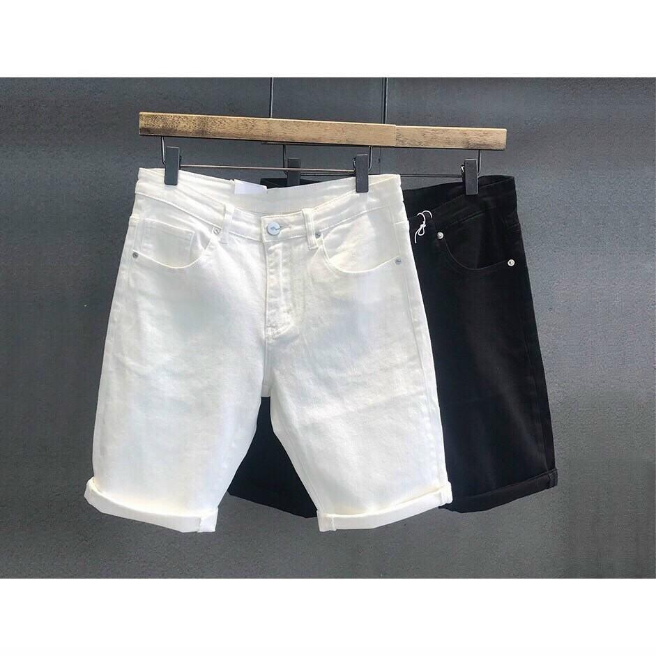 Quần short jean thiết kế kết hợp phong cách ca tính nam King168 , quần sọt jean nam W48