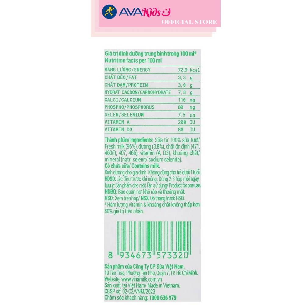 Thùng 48 hộp sữa tươi tiệt trùng Vinamilk có đường 110 ml (từ 1 tuổi)