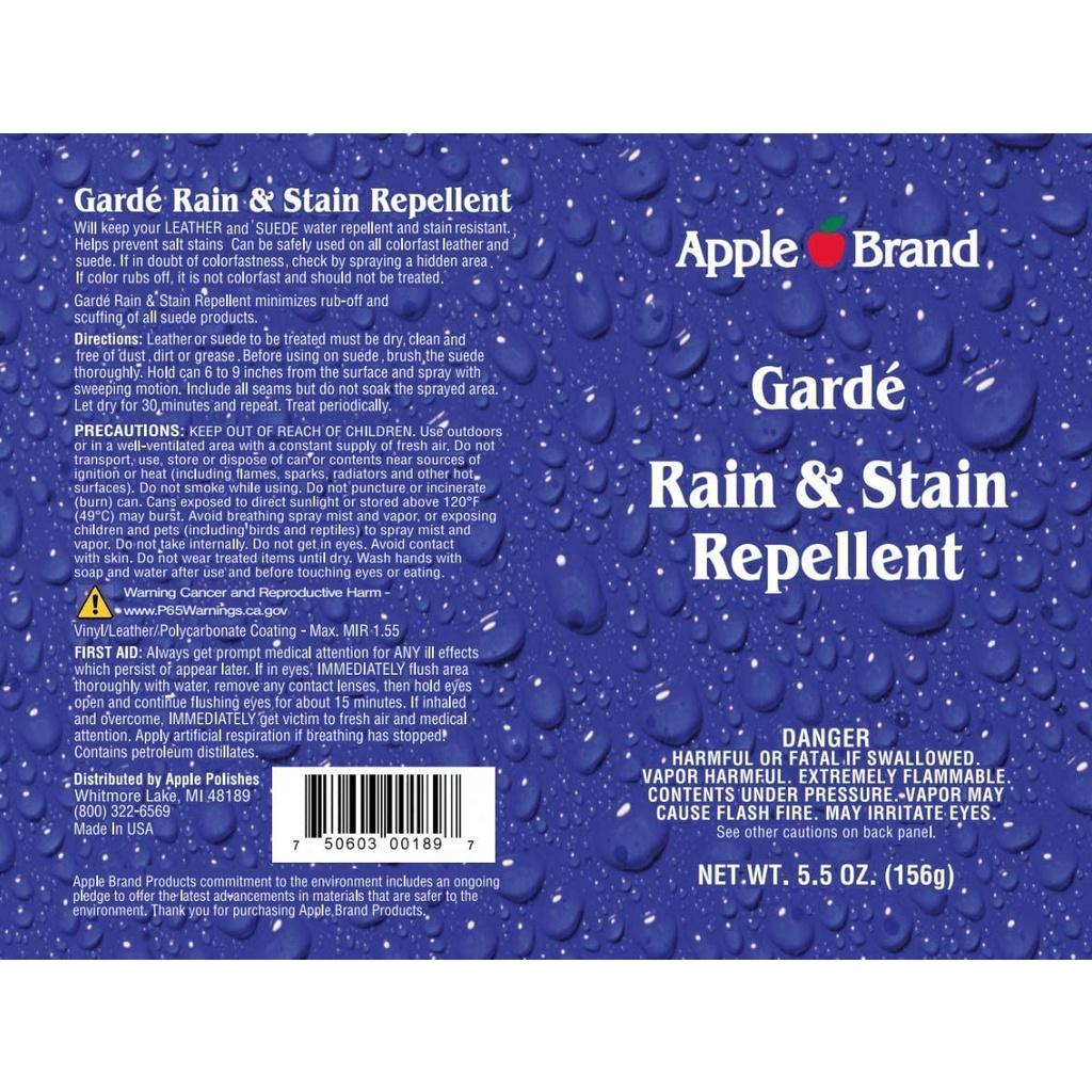 CHAI XỊT BẢO QUẢN - CHỐNG NƯỚC ĐỒ DA Apple Brand Garde Rain &amp; Stain Water Repellent - Protector Spray, 156g (5.5 oz)