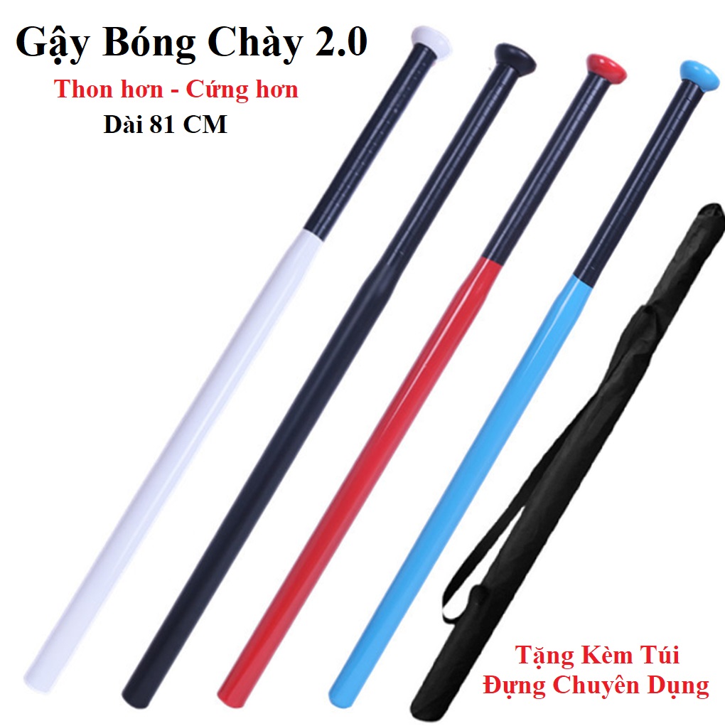 Gậy Bóng Chày Cải Tiến Dài 81Cm 2.0 – Thon Nhẹ Hơn –Cứng Hơn – Chọn Màu - Kèm Túi Đựng Gậy Bóng Chày Chuyên Dụng Chính Hãng Dododios